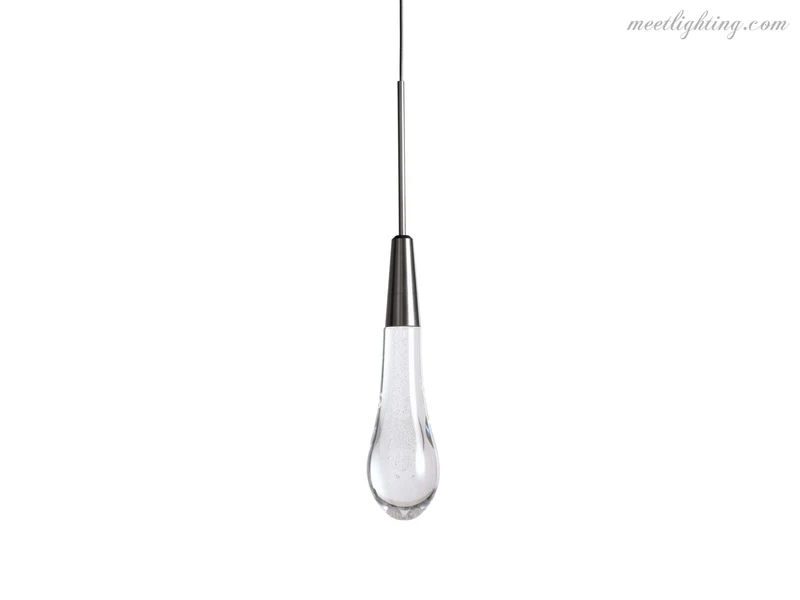 LED Hanglamp Gezaaid Glas Druppelvorm Dimbaar Verstelbaar Messing Brons Nikkel Eetkamer Woonkamer Modern | Sansoti