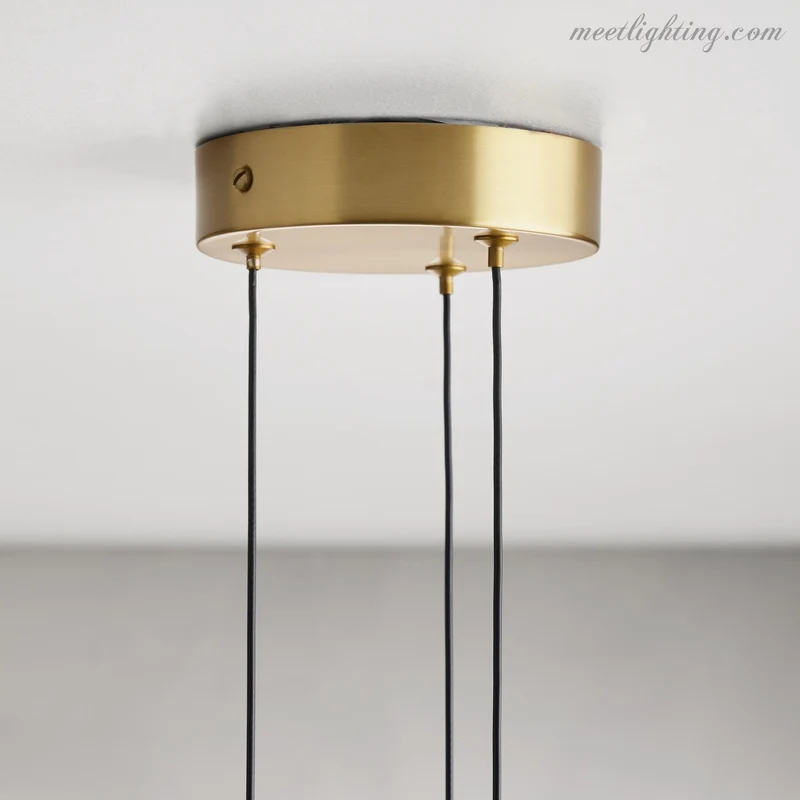 LED Hanglamp Gezaaid Glas Druppelvorm Dimbaar Verstelbaar Messing Brons Nikkel Eetkamer Woonkamer Modern | Sansoti
