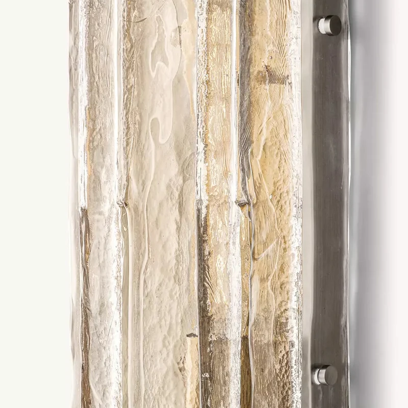Glazen Wandlamp Geometrisch Staal Helder Glas Wandverlichting Modern Design Woonkamer Slaapkamer Sfeer | Sansoti