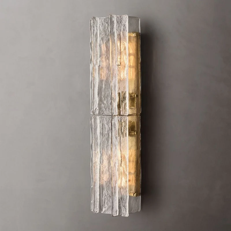 Glazen Wandlamp Geometrisch Staal Helder Glas Wandverlichting Modern Design Woonkamer Slaapkamer Sfeer | Sansoti