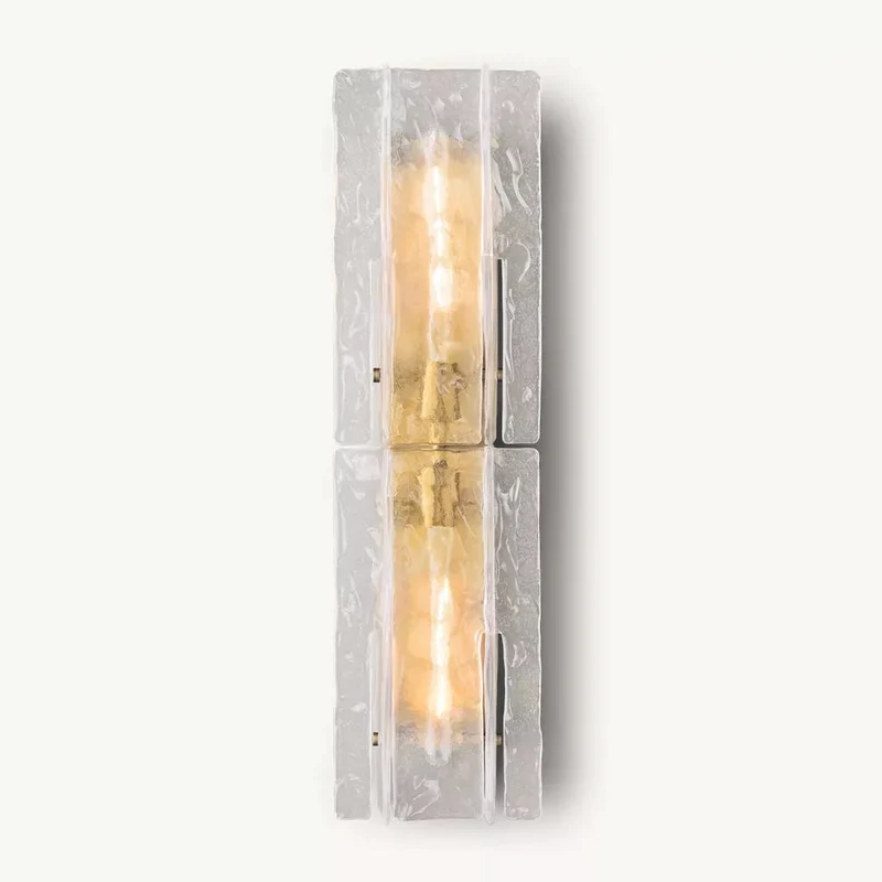 Glazen Wandlamp Geometrisch Staal Helder Glas Wandverlichting Modern Design Woonkamer Slaapkamer Sfeer | Sansoti