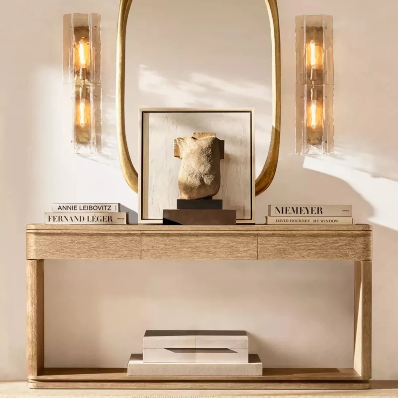 Glazen Wandlamp Geometrisch Staal Helder Glas Wandverlichting Modern Design Woonkamer Slaapkamer Sfeer | Sansoti