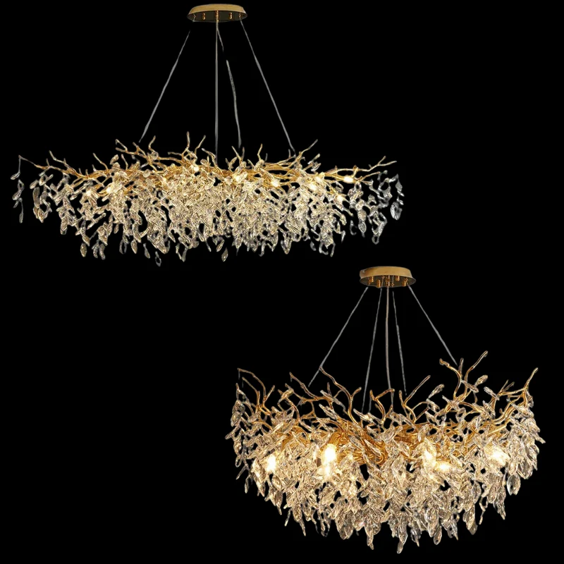 Kristallen Kroonluchter Takontwerp met G9 LED Verlichting Dimbaar voor Eetkamer Woonkamer Sfeerverlichting | Sansoti
