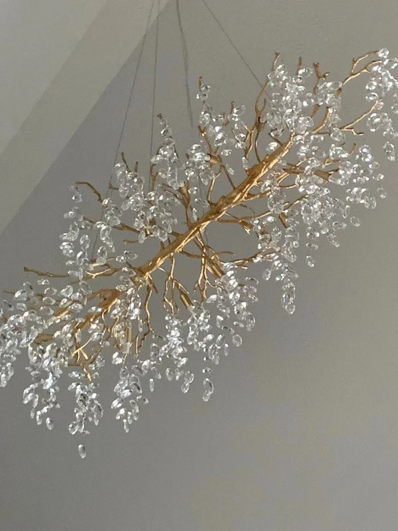Kristallen Kroonluchter Takontwerp met G9 LED Verlichting Dimbaar voor Eetkamer Woonkamer Sfeerverlichting | Sansoti