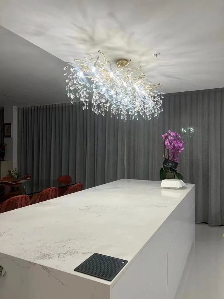 Kristallen Kroonluchter Takontwerp met G9 LED Verlichting Dimbaar voor Eetkamer Woonkamer Sfeerverlichting | Sansoti