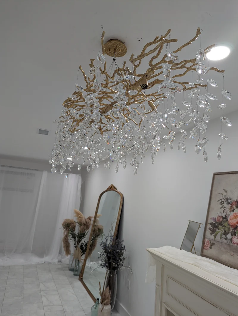 Kristallen Kroonluchter Takontwerp met G9 LED Verlichting Dimbaar voor Eetkamer Woonkamer Sfeerverlichting | Sansoti
