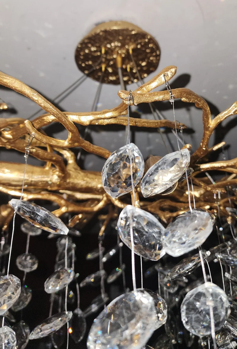 Kristallen Kroonluchter Takontwerp met G9 LED Verlichting Dimbaar voor Eetkamer Woonkamer Sfeerverlichting | Sansoti