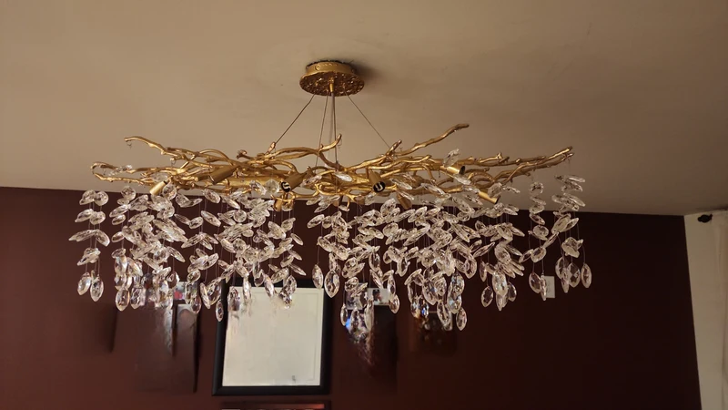 Kristallen Kroonluchter Takontwerp met G9 LED Verlichting Dimbaar voor Eetkamer Woonkamer Sfeerverlichting | Sansoti