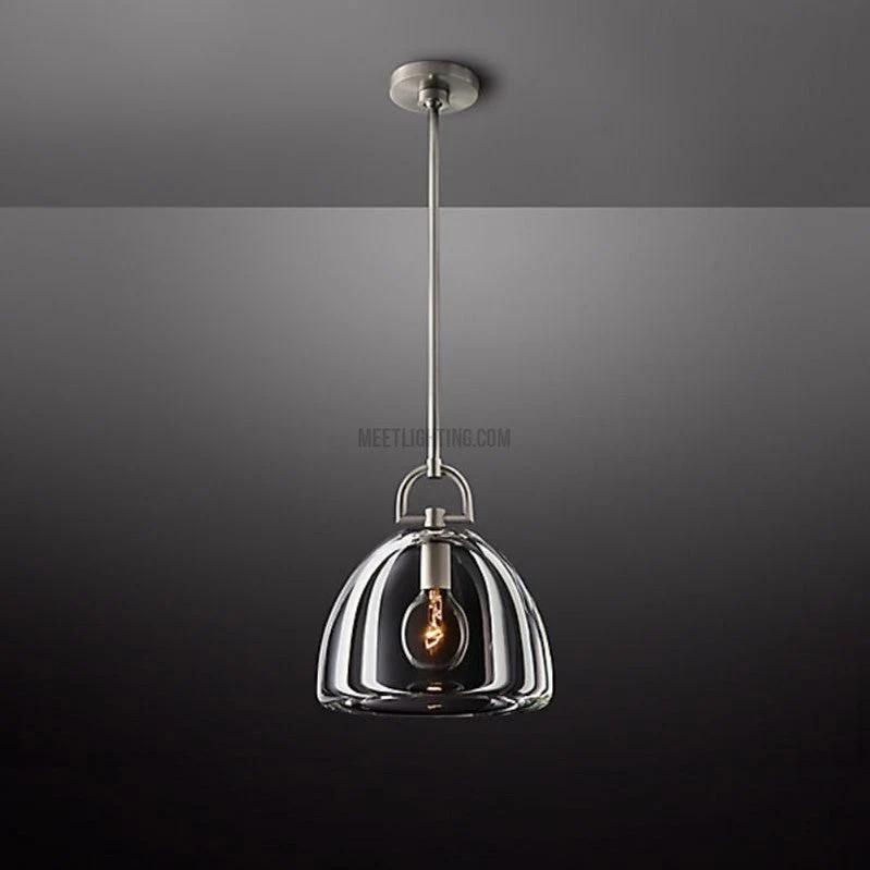 Glazen Koepel Hanglamp Messing E26 Verstelbaar Eetkamer Keukenverlichting Dimbaar Modern Design 7-14 Inch | Sansoti