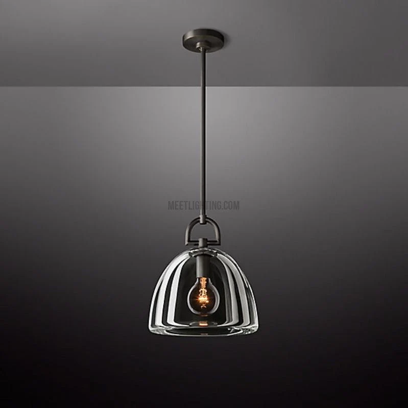 Glazen Koepel Hanglamp Messing E26 Verstelbaar Eetkamer Keukenverlichting Dimbaar Modern Design 7-14 Inch | Sansoti
