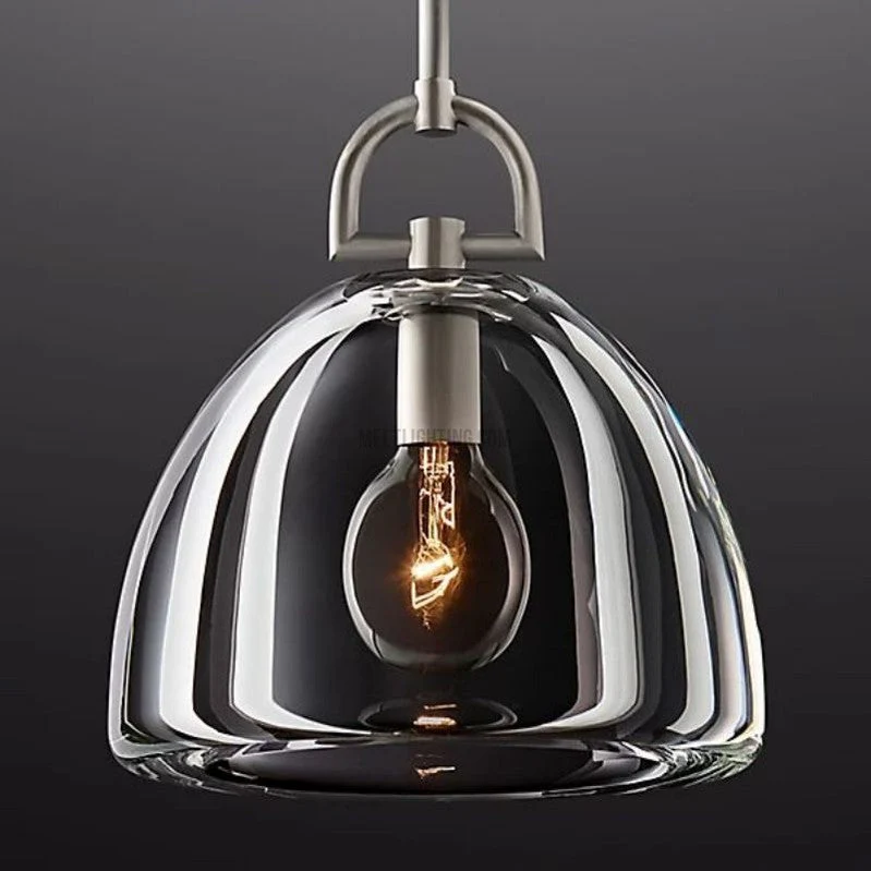 Glazen Koepel Hanglamp Messing E26 Verstelbaar Eetkamer Keukenverlichting Dimbaar Modern Design 7-14 Inch | Sansoti