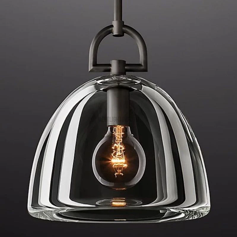 Glazen Koepel Hanglamp Messing E26 Verstelbaar Eetkamer Keukenverlichting Dimbaar Modern Design 7-14 Inch | Sansoti