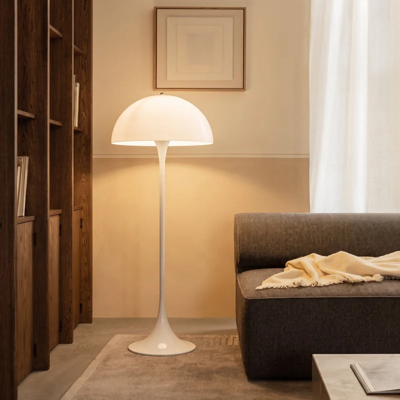 Organische Vloerlamp met Koepelkap Ø50cm | Warmwit LED 3000K | Sculptural Design voor Woonkamer Slaapkamer | Sansoti