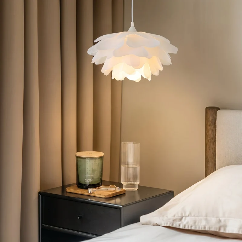 Bloesemvormige Hanglamp met Matte Afwerking en Warm LED-Licht voor Eettafel Woonkamer Slaapkamer en Eetkamer | Sansoti