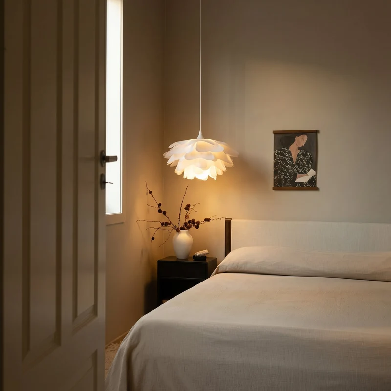 Bloesemvormige Hanglamp met Matte Afwerking en Warm LED-Licht voor Eettafel Woonkamer Slaapkamer en Eetkamer | Sansoti