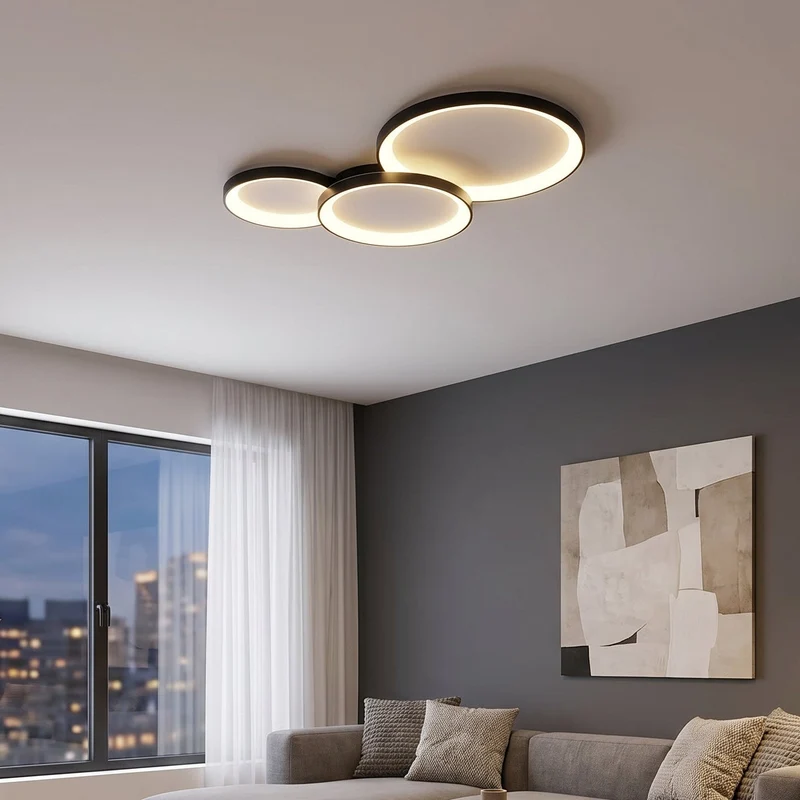 Moderne Plafondlamp met Cirkelvorm E27 Fitting voor Eetkamer Woonkamer Scandinavisch Design LED Dimbaar | Sansoti