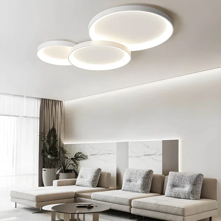 Moderne Plafondlamp met Cirkelvorm E27 Fitting voor Eetkamer Woonkamer Scandinavisch Design LED Dimbaar | Sansoti
