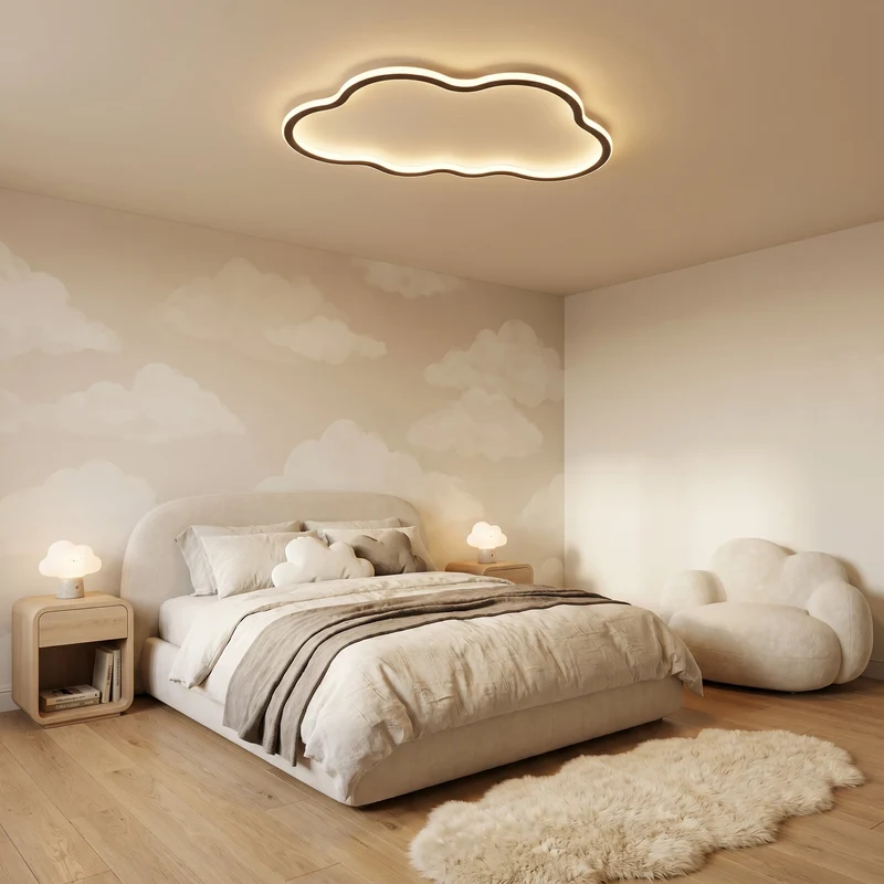 Wolkvormige Plafondlamp LED E27 Aluminium PVC Scandinavisch Design Modern Interieur Woonkamer Kinderkamer | Sansoti