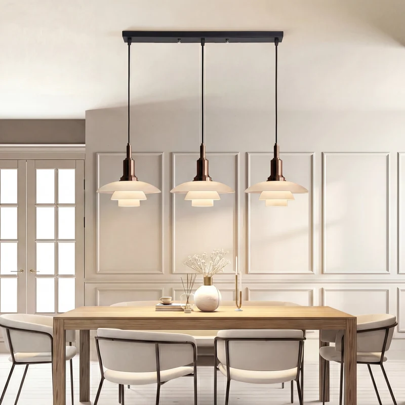 Moderne Hanglamp met Verstelbare Lampkoppen E27 Fitting Eetkamer Keukeneiland Sfeerverlichting IJzer Glas | Sansoti