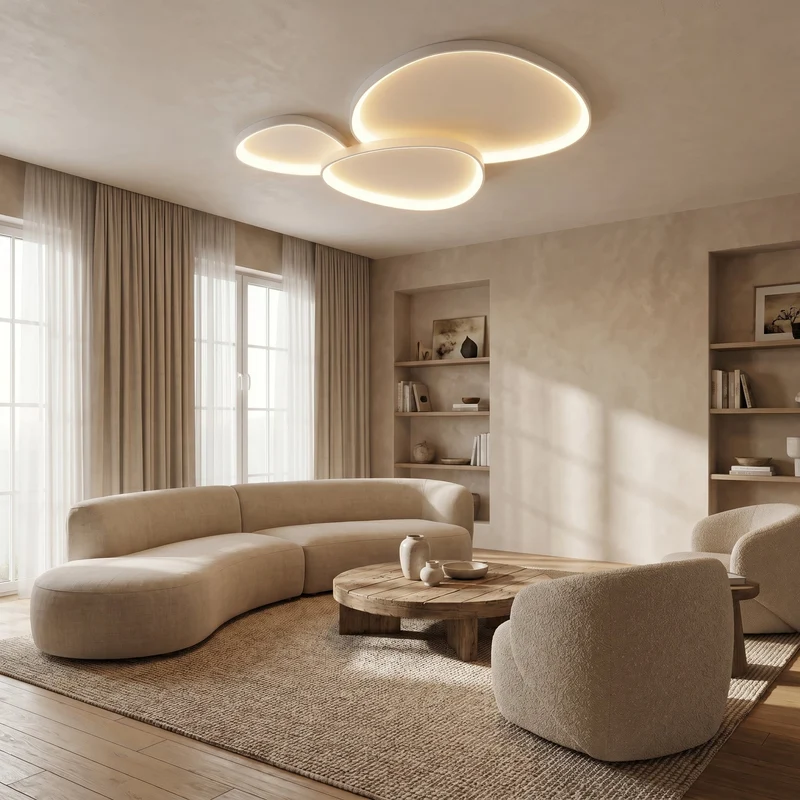 Minimalistische LED Plafondlamp Aluminium 90x60cm Eetkamer Woonkamer Verlichting Moderne Strakke Lijnen | Sansoti