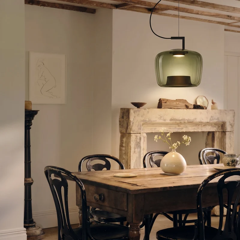 Glazen Hanglamp E27 IJzer Modern Warm Wit Keuken Eetkamer Verstelbaar Sfeervol Licht Design Scandinavisch | Sansoti
