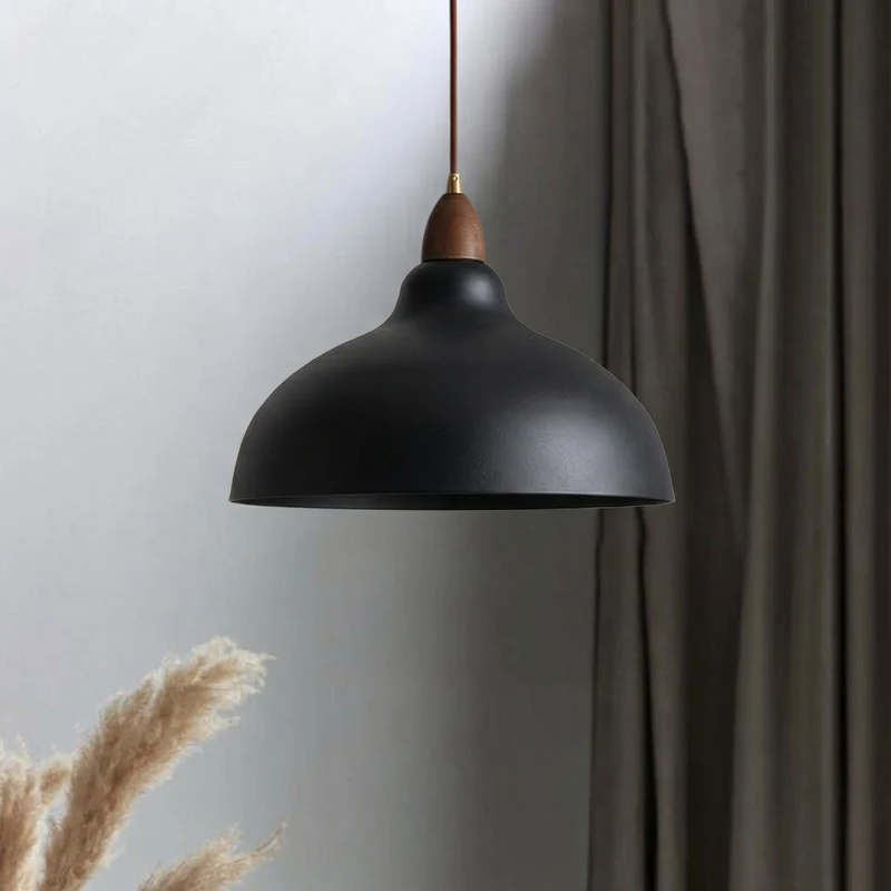 Hanglamp Hout & Metaal E27 Verstelbaar Scandinavisch Design Eetkamer Keukeneiland Woonkamer Warm Sfeerlicht | Sansoti