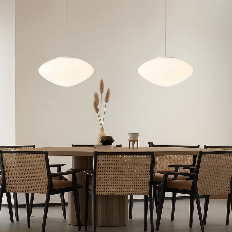 Scandinavische Hanglamp Metaal & Glas E27 Fitting Verstelbaar Hoogte Eetkamer Keuken Woonkamer Verlichting | Sansoti