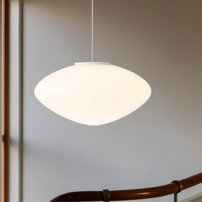 Scandinavische Hanglamp met Glazen Kap Metaal E27 Fitting Plafondverlichting Modern Design voor Eetkamer Keuken | Sansoti