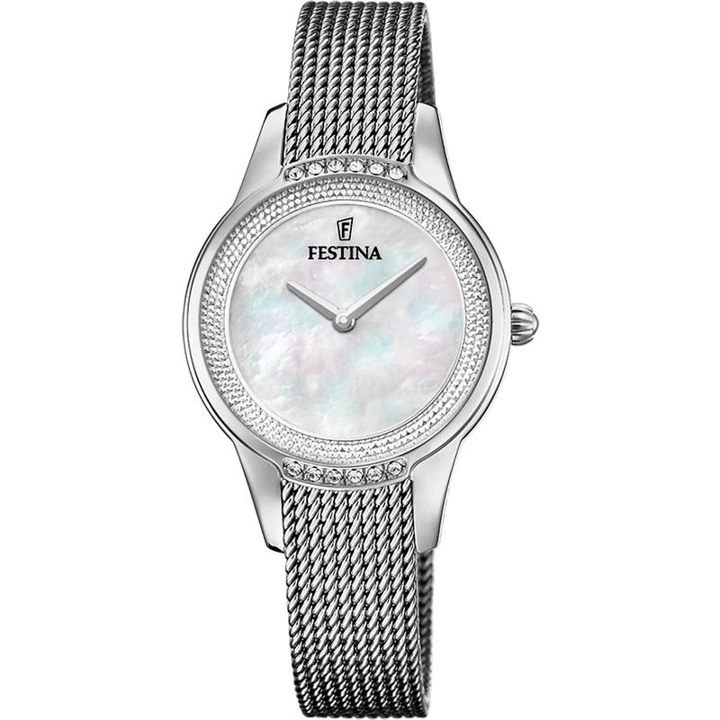 Festina Mademoiselle F20494/4 Damenuhr Beige • Mineralglas • Edelstahlarmband
