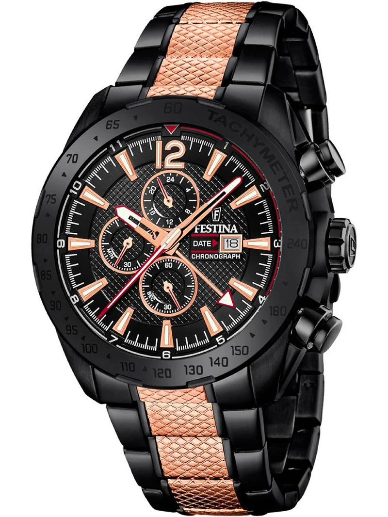 Festina Prestige F20493/2 Herrenuhr Blau • Chronograph • Mineralglas