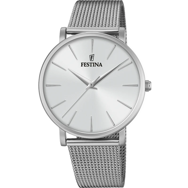 Festina Boyfriend F20475/1 Damenuhr Weiß • Mineralglas • Edelstahlarmband