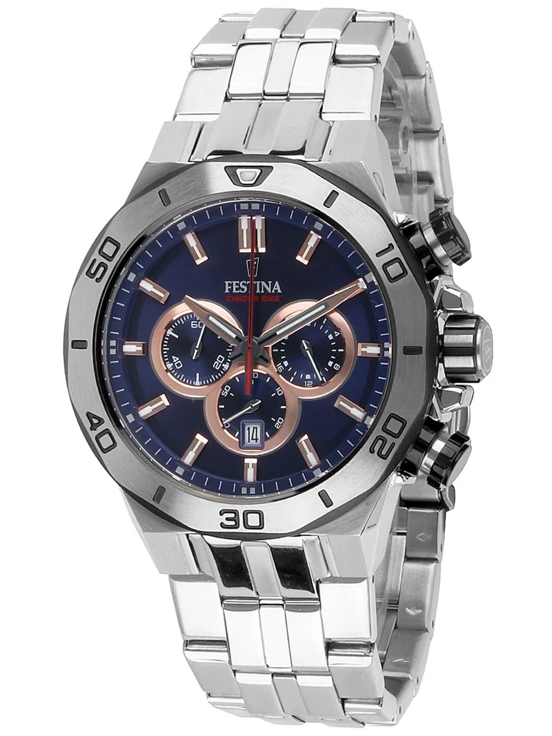 Festina Chrono Bike F20448/1 Herrenuhr Blau • Chronograph • Leuchtzeiger & Leuchtindizes