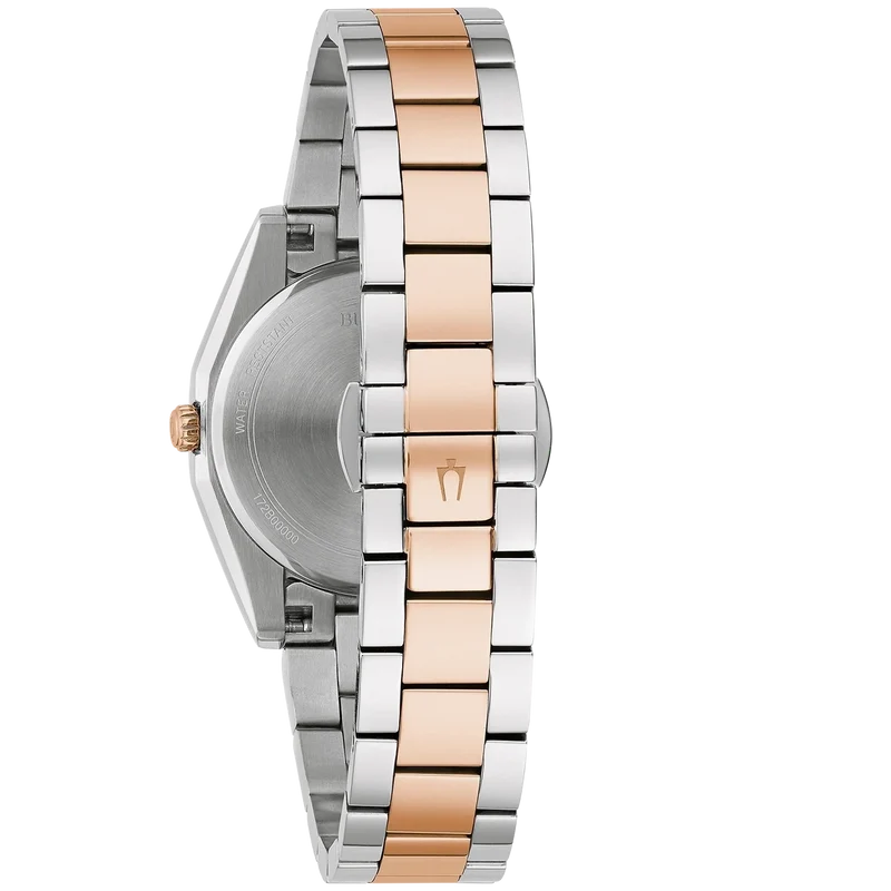 Bulova Sutton 98P207 Damenuhr • 8 echte Diamanten • Edles Perlmutt-Zifferblatt