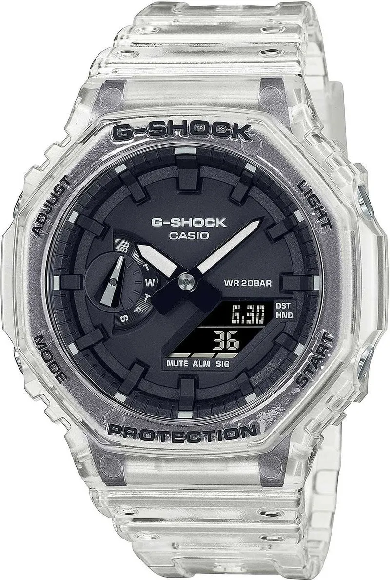 Casio G-Shock GA-2100SKE-7AER Herrenuhr • Extreme Stoßfestigkeit • Kultiges Retro-Design
