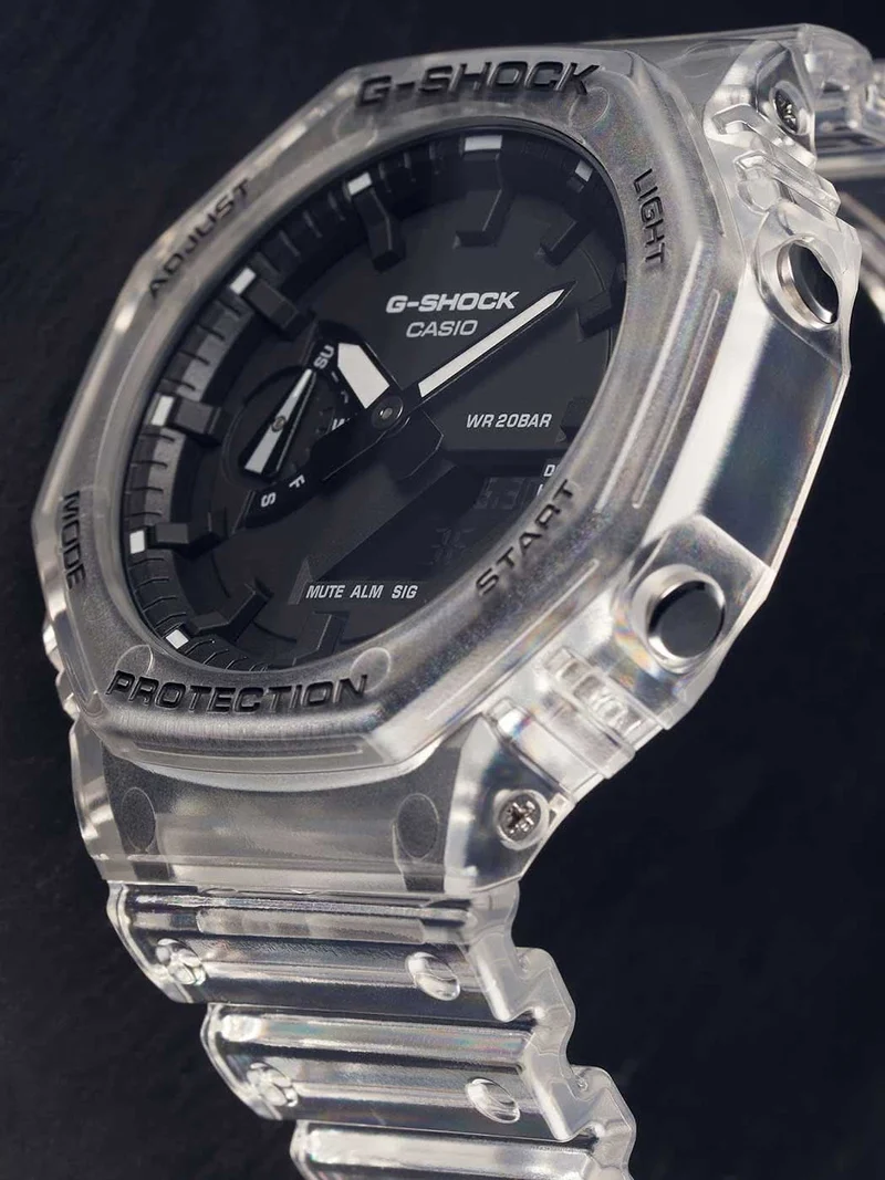 Casio G-Shock GA-2100SKE-7AER Herrenuhr • Extreme Stoßfestigkeit • Kultiges Retro-Design