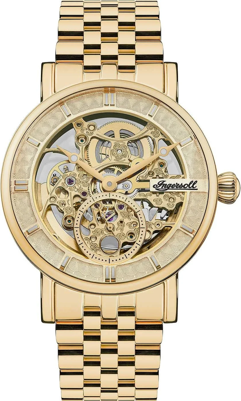 Ingersoll The Herald I00408 Herrenuhr • Skelettiertes Automatikwerk • Gold-Design