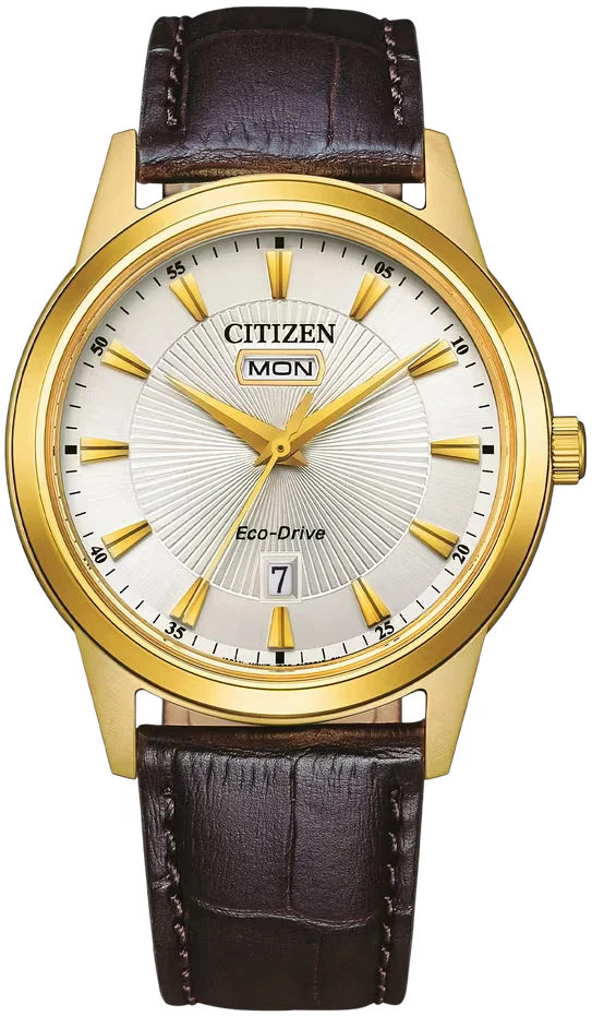 Citizen AW0102-13AE Herrenuhr • Solarbetrieb • Goldfarbenes Gehäuse