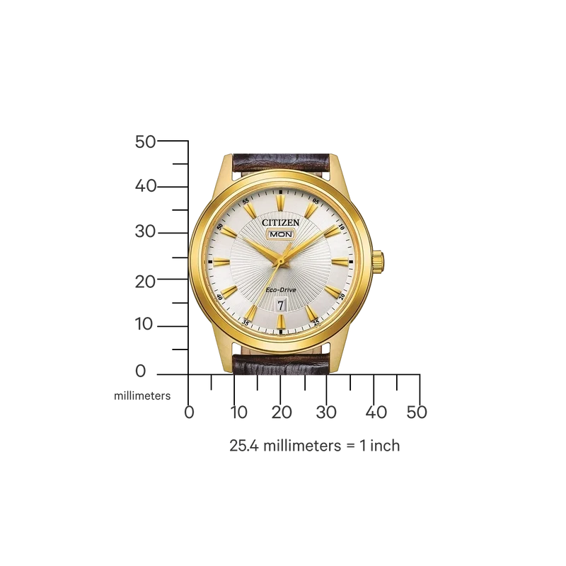 Citizen AW0102-13AE Herrenuhr • Solarbetrieb • Goldfarbenes Gehäuse