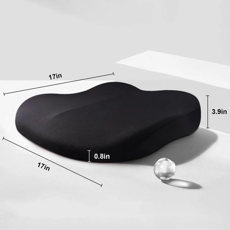 Ergonomisch Autostoelkussen Memory Foam Zwart Grijs Beige Bruin Roze Verhoogde Zitpositie Comfort Lange Ritten | Sansoti