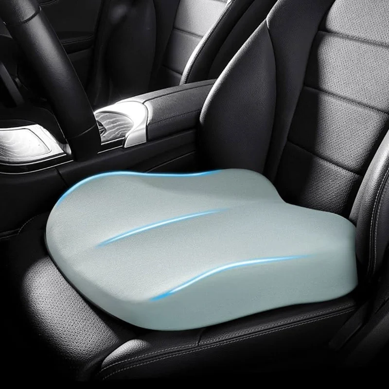 Ergonomisch Autostoelkussen Memory Foam Zwart Grijs Beige Bruin Roze Verhoogde Zitpositie Comfort Lange Ritten | Sansoti