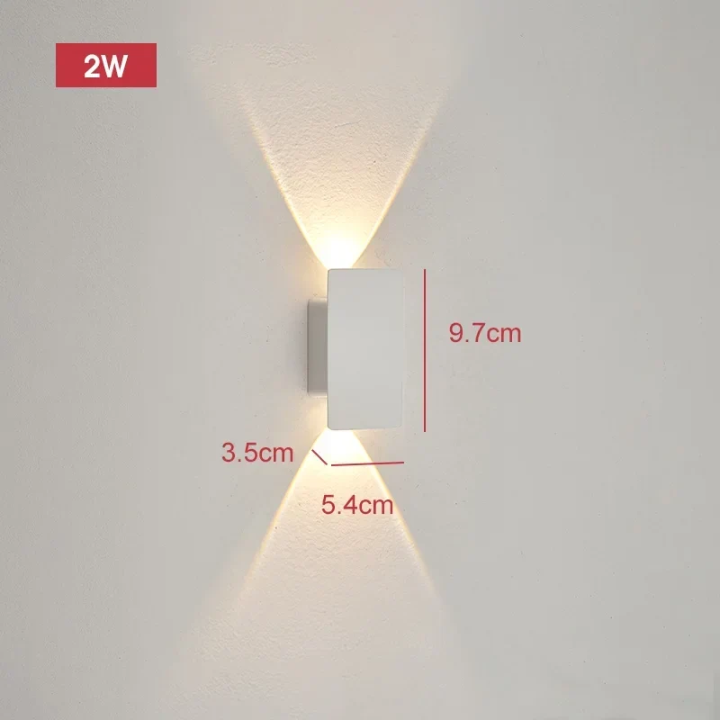 Aluminium Buitenwandlamp LED 18W Zwart Waterdicht IP65 Moderne Verlichting voor Terras Tuin en Balkon | Sansoti