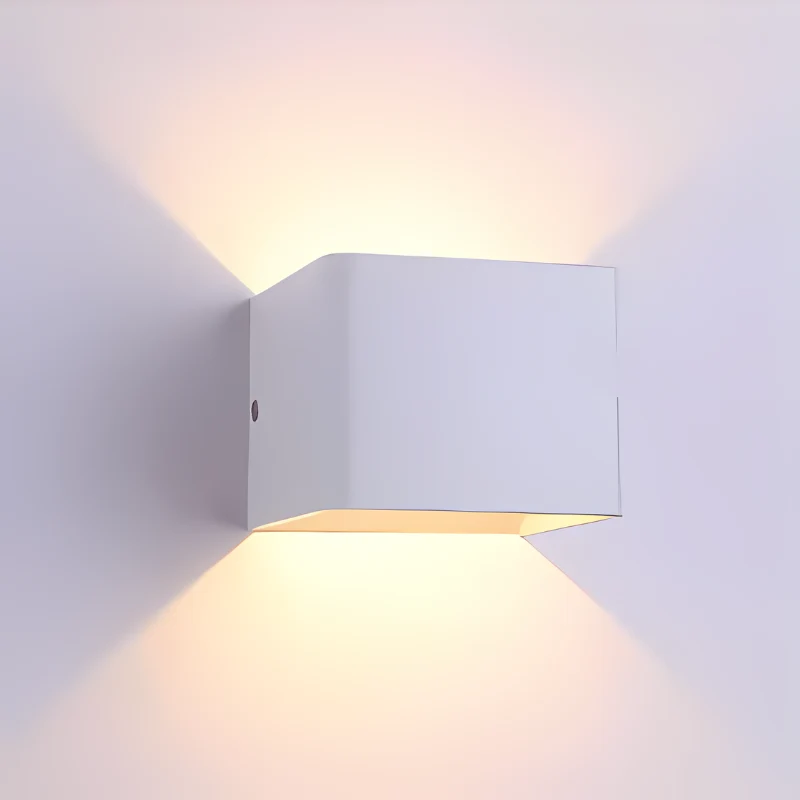 Vierkante LED-Wandlamp Aluminium Warm Wit Licht Energiezuinig Modern Minimalistisch Design Interieur | Sansoti
