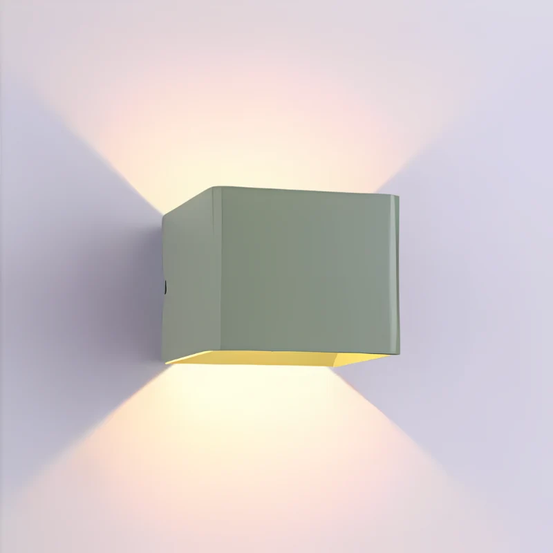 Vierkante LED-Wandlamp Aluminium Warm Wit Licht Energiezuinig Modern Minimalistisch Design Interieur | Sansoti