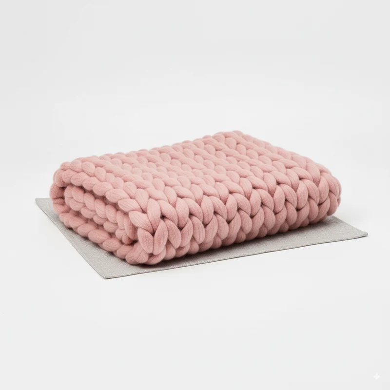 Handgebreide XXL Plaid Grof Gebreid Garen Scandinavisch Design Woonkamer Slaapkamer Decoratief Deken Wol | Sansoti