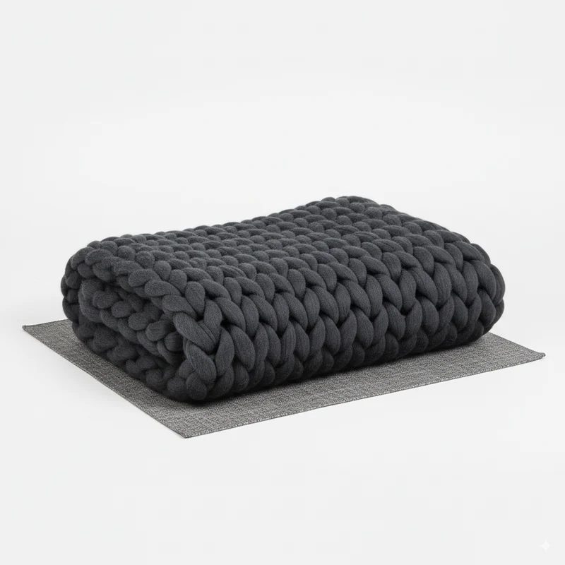 Handgebreide XXL Plaid Grof Gebreid Garen Scandinavisch Design Woonkamer Slaapkamer Decoratief Deken Wol | Sansoti