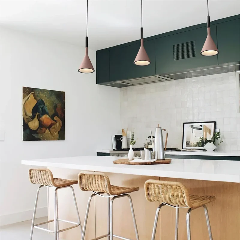 Hanglamp Betonlook Industrieel Grijs Bruin Wit Rood E27 Pendelverlichting Eettafel Keukeneiland Woonkamer | Sansoti