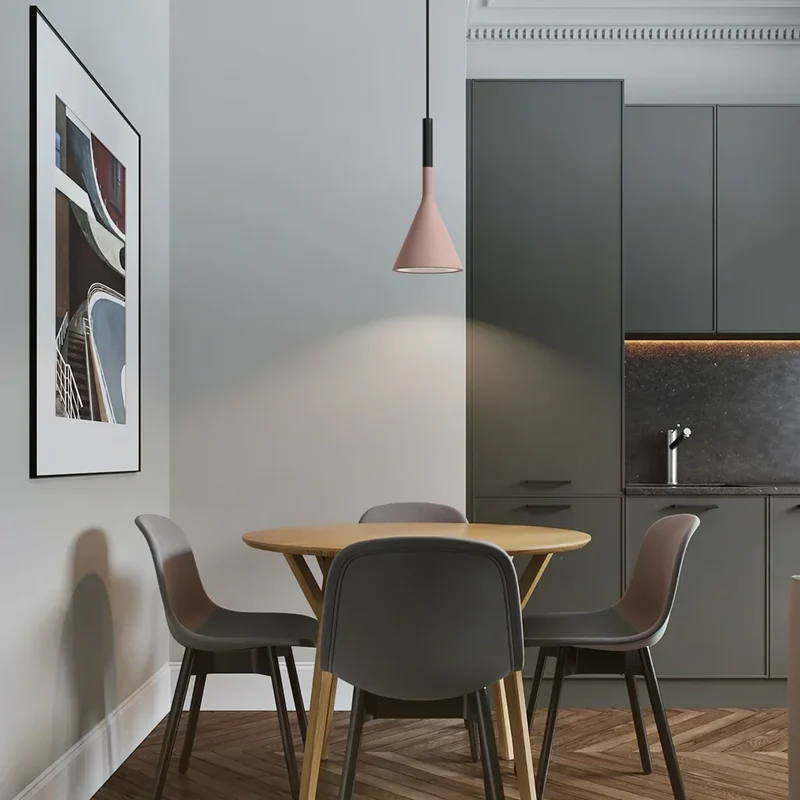 Hanglamp Betonlook Industrieel Grijs Bruin Wit Rood E27 Pendelverlichting Eettafel Keukeneiland Woonkamer | Sansoti