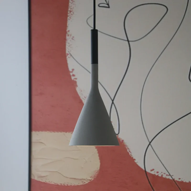 Hanglamp Betonlook Industrieel Grijs Bruin Wit Rood E27 Pendelverlichting Eettafel Keukeneiland Woonkamer | Sansoti