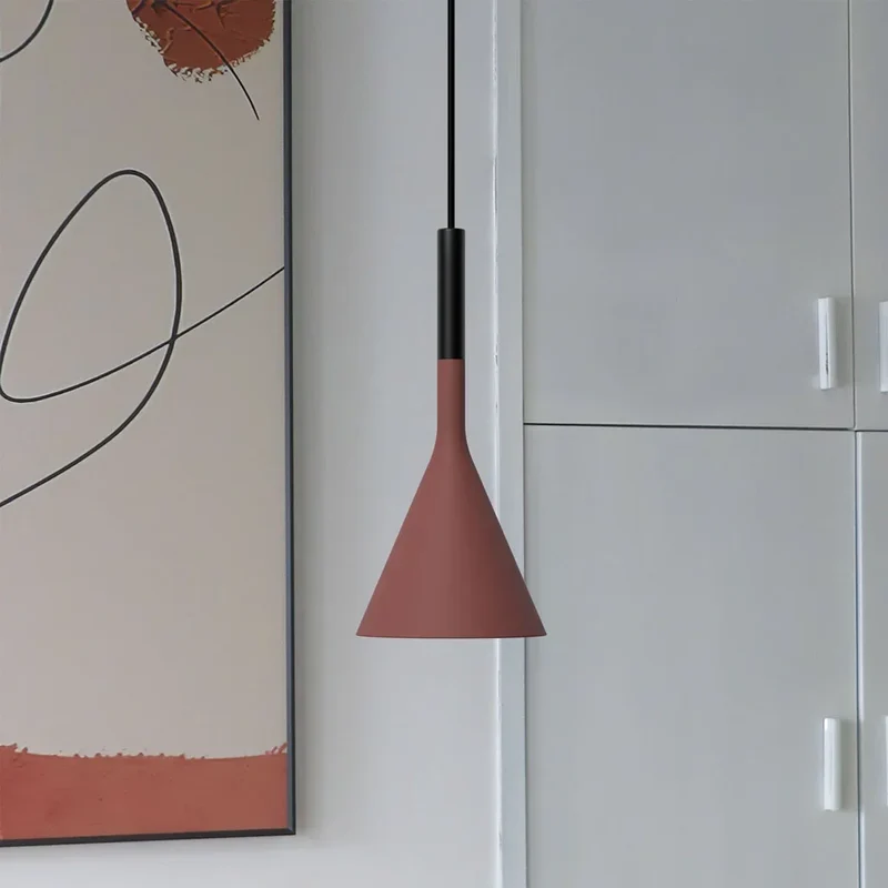 Hanglamp Betonlook Industrieel Grijs Bruin Wit Rood E27 Pendelverlichting Eettafel Keukeneiland Woonkamer | Sansoti