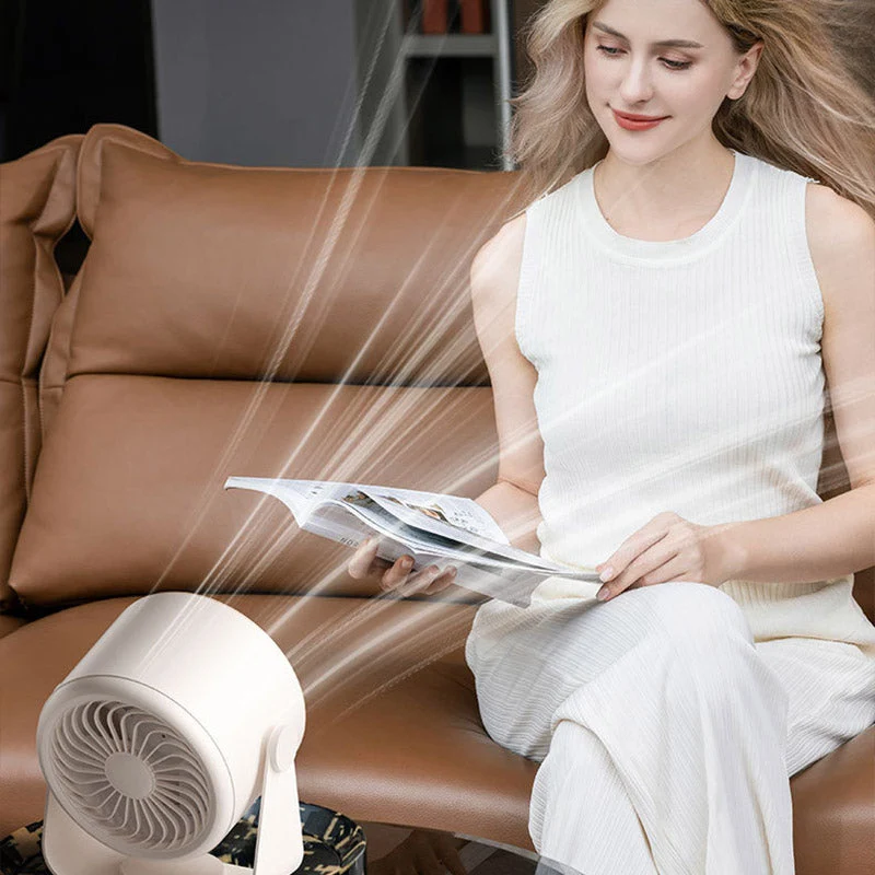 Draadloze Tafelventilator met Oplaadbare Accu Fluisterstil 36-45 dB voor Thuis Kantoor Slaapkamer Verkoeling | Sansoti